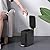 BestOffice Bathroom Trash Can with Lid, 1.3 Gallon Step Pedal Small Trash Can, Black Stainless Trash Bin for Bathroom, Bedroom, Kitchen, Office (5L)