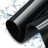 wowspeed Premium PVC Teichfolie 2M X 6M, Schwarz HDPE Teichfolien Schwerlast, Dichtungsfolie Teichmembran Schwimmteich Folie Gartenteich Teichplane für Fischteiche, Brunnen, Wassergarten, Wasserfall