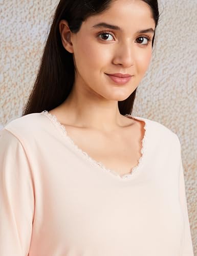 Image of Amazon Brand - Symbol Women's Cotton Regular Fit T-Shirt and Pajama Night Suit | Two Piece Set (Available in Plus Sizes)