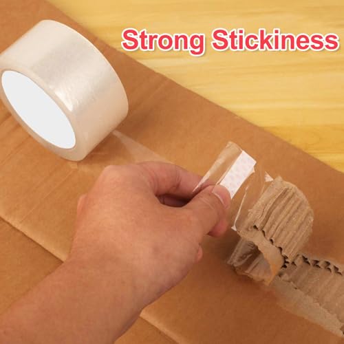 Fousenuk 6 paketklebeband Rollentransparent, Klebeband Transparent 48mmx66m, Paketbandtransparentstark, Verpackungsband, Durchsichtigesklebeband Breit, Packband Transparent, für Verpackungen und Paket