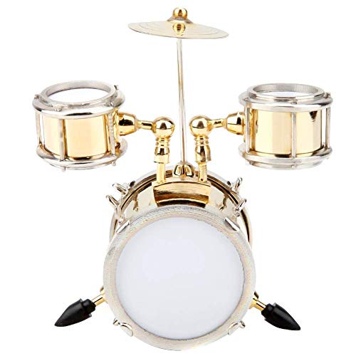 Miniatuur muziekinstrument replica drum set ornament drummer met doos - Image 8
