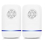 ahuyentador de hormigas  Repelente Ultrasónico de Plagas, 100% Seguro Antimosquitos Electrónico Control de Mosquitos Hormigas, Cucarachas, Moscas, Arañas, Chinches, Ahuyentador de Ratas y Ratones para Interiores (2 Piezas)