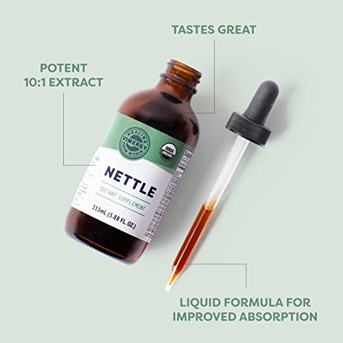 Image of Vimergy Nettle Liquid 200mg Extract, Organic, Kosher, 115 mL, 57 Servings