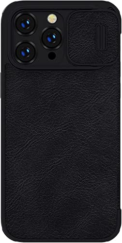 Funda antiarañazos para iPhone 14 Pro Max de piel sintética con tarjetero