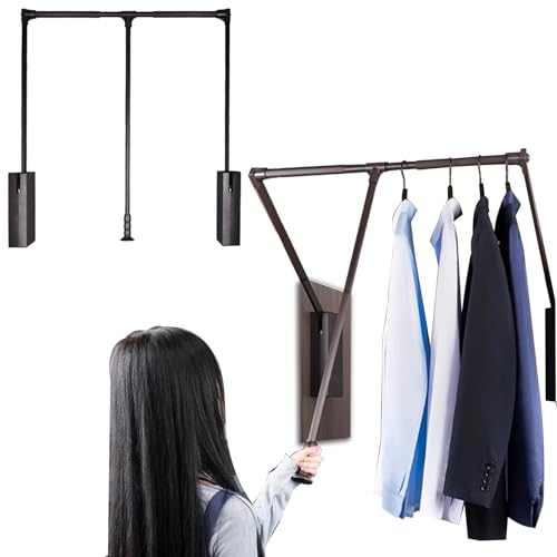 Porte-pantalons de type tiroir et barre de penderie rabattable pour la maison