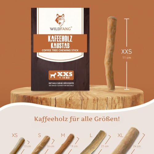 Wildfang® Kaffeeholz für Hunde – natürliches, unzerstörbares Kauspielzeug aus Kauholz für Aggressive Kauer & Welpen im Zahnwechsel, Zahnpflege Spielzeug Hund, Größe XXS (unter 5 kg)