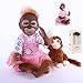 ZIYIUI Reborn Doll Mono 52 cm 21 Pulgadas Bebé Reborn Mono Hecho Mano Pintura Detallada Muñecas Recién Nacida Muñeca Artística Niños Juguete para Regalo