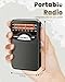 PRUNUS Portable Radio AM FM with USB Charging, Earphone Jack, Handheld Radios, Excellent Reception, Knob Easy to use, Tansistor Radio, J-167