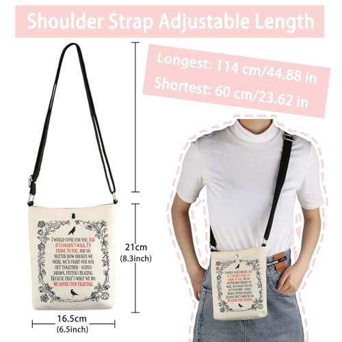VAMSII Bookworm Crow Crossbody Bag Literary Fandom Merch Crow Club Gift Book Lovers Gift3