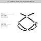 BBOHSS Leder Damen Body Harness Mode Strumpfgürtel Karneval Gothic Halloween Punk Dance Festival Strumpfband Kleidung (Schwarz)