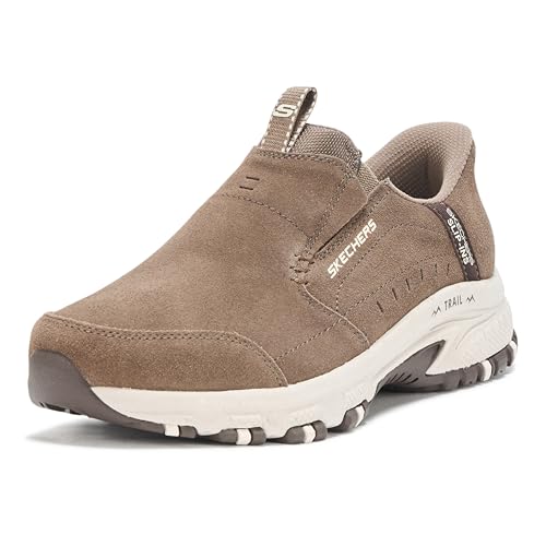 Skechers Men's Hillcrest Cedar Root Hands Free Slip-in Sneaker,Dark Taupe,6.5 Wide