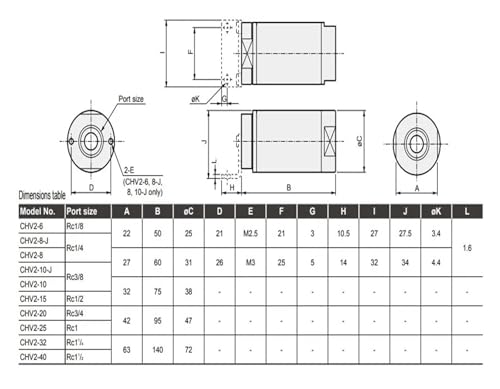 Clapet anti-retour CHV2 CHV2-8 vanne de non-retour fluide - 6