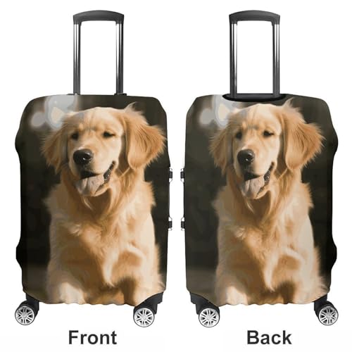 Golden Retriever Dog Printed Luggage Cover Protector, Fits 18-32 Inch Luggage3