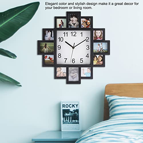 Natudeco Wall Clock Photo Frame 2 in 1 Modern DIY Wall Clock with Collecting Memories Photo Frames Modern Decor Quiet Sweep for Home Living Room by Natudeco - Used condition - Image 3