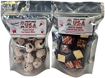 Decadent Desserts Freeze-Dried Bundle with freeze dried cheesecake bites and freeze dried cookies & cream ice cream
