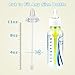 Dr. Brown's Sippy Straw Cup Conversion Kit with Silicone Sleeves for Narrow Glass Baby Bottle 8oz, Weighted Straw Replacement Kit with Soft Sippy Spout and Handle, 6m+, Set of 3