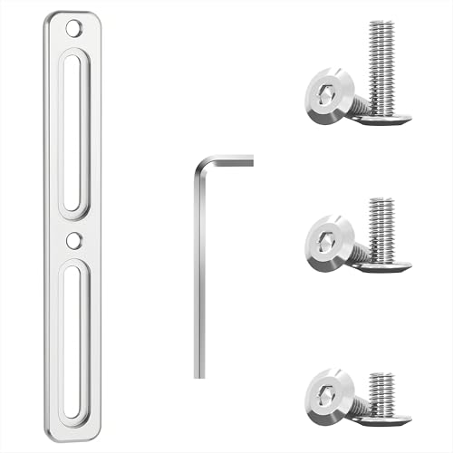 Adaptateur de Porte-Bidon de Vélo Base de Montage Support Universel en Aluminium avec Vis, Réglable Supports Bouteille de Vélo pour Route VTT Cadre, Argent