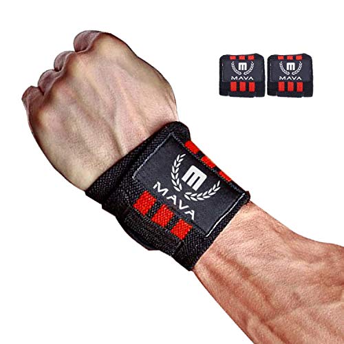 Mava Sports Double-Stitched Support Weightlifting Wrist Wraps For Painless Workouts, Heavy Lifting And Kettlebell, Unisex #TOP19