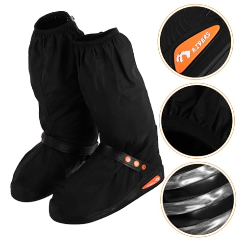 Cubrecalzados impermeables para ciclismo y caminata, cubrebotas aislantes, color negro, tamaño 40x32x12 cm miniatura 7