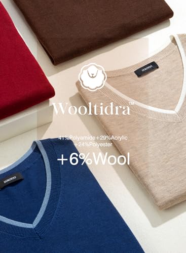 Dokotoo Womens Cashmere Sweaters Dressy Casual Long Sleeve V Neck Lightweight Ribbed Knit Wool Pullover Jumper Top4