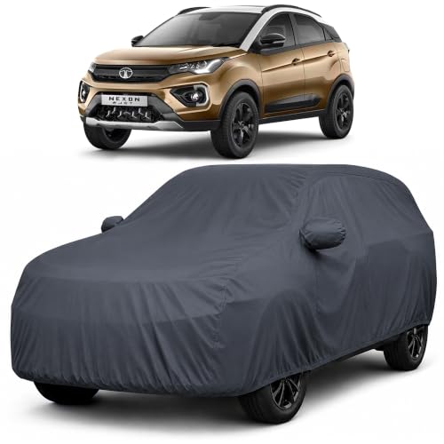 Image of Autofact Premium Car Cover for Nexon 2017-2023 | All Weather Waterproof Full Body Car Cover | Light-Weight Triple-Stitched Outdoor Shield with UV Protection, Dustproof & Heat-Resistant