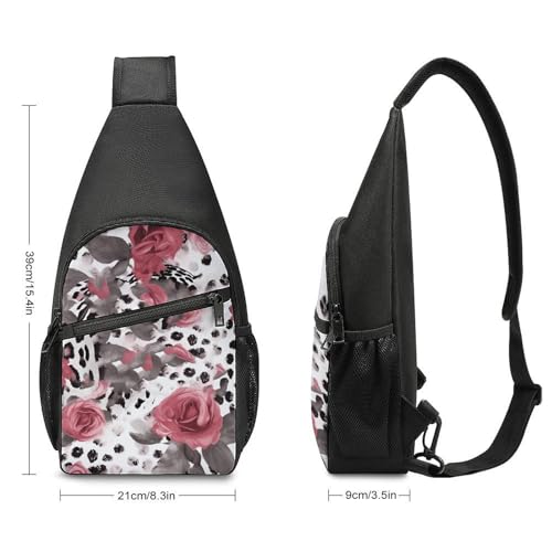 Morrales de estilo cruzado livianos con diseño leopardo miniatura 2