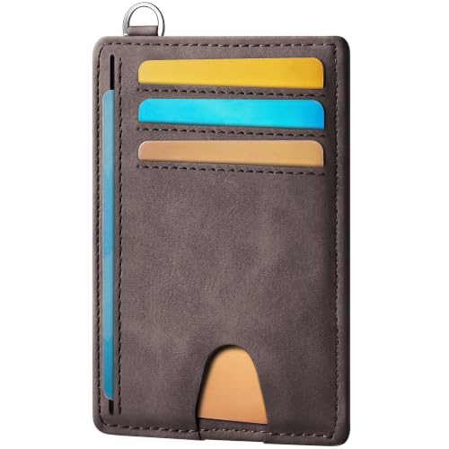 Image of Mayski Slim Wallet, Credit Card Holder for Women, Minimalist Front Pocket RFID Blocking Card Cases, Small Wallet Women Men(MF Coffee)