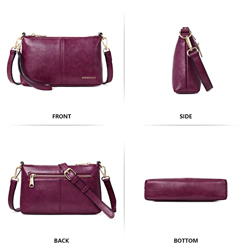 Image of WESTBRONCO Crossbody Bag for Women Vegan Leather Wallet Purses Satchel Shoulder Bags Small Size