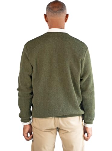 Retro Elegance V-Neck Cardigan: Luxurious Baby Alpaca, Vintage-Inspired Breathable Knit for Men3