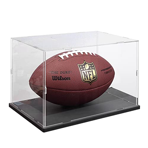 Vitrine en Acrylique Transparent pour Collection Lego Figurines Maquette, Grande Présentoir Boîte D'affichage Rangement Anti-Poussière avec Base pour Jouet Mini Figurines (Noir, 30x20x20cm)