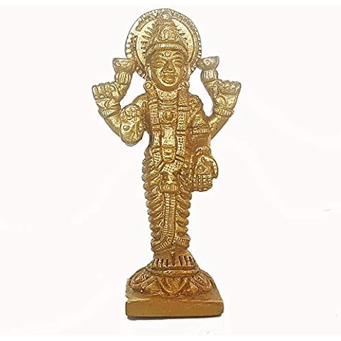CollectionsAroundTheWorld 3x2 inches Goddess Mahalaxmi laxmi Laskhmi Goddess of Wealth Fortune Beauty Hindu Ancient Solid Brass Metal Statue Sculpture Idol for Health Wealth Prosperity & Happiness Cover