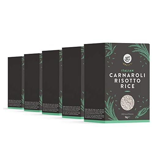 Marca Amazon - Happy Belly Select Arroz Carnaroli para risotto, 1KG x 5