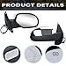 Passenger Chrome Power Folding Side Mirror Compatible with 2007-2014 Chevy Tahoe Suburban Silverado Avalanche/GMC Yukon Sierra Heated/with Puddle Light/Turn Signal Indicator Right Mirrors