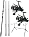 kolpo kit da pesca carpfishing con 2 canne 2 mulinelli filo e rod pod canne robuste e potenti