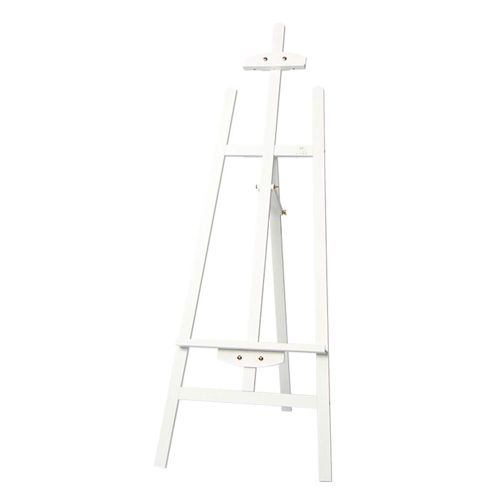 Cavalletto in Legno massello per attività espositore per Pittura a Olio, cavalletto per Schizzi, cavalletto Pieghevole Multifunzionale in Legno, Bianco