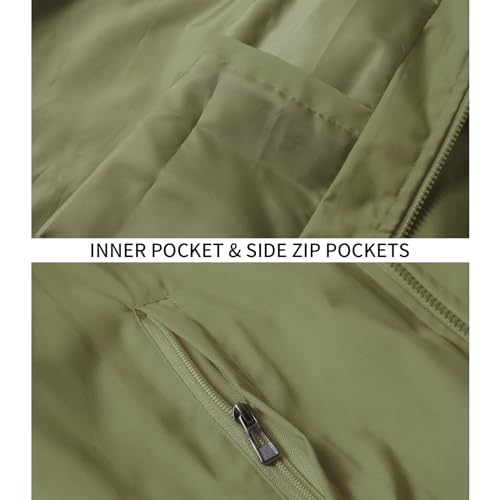 Image of PEGENO Men's Lightweight Jacket Spring Fall Thin Flight Bomber Jacket Sportwear Full Zip Windbreaker Casual Coat