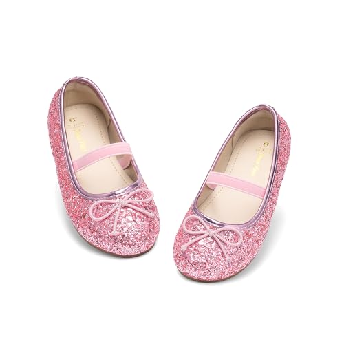 Dream Pairs Toddler Girls Dress Shoes Party Wedding Flower Girl Ballet Flats 5 Toddler Pink