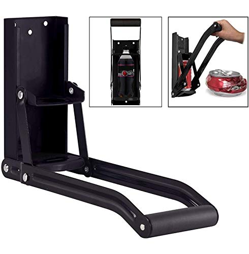 16 Oz Metal Can Crusher - Heavy Duty Wall Mounted Soda Beer Smasher - Aluminum Soda Beer Recycling - Can Crusher Heavy Duty Easy Pull Heavy Steel Structured Easily Wall Mounts Soda Beer