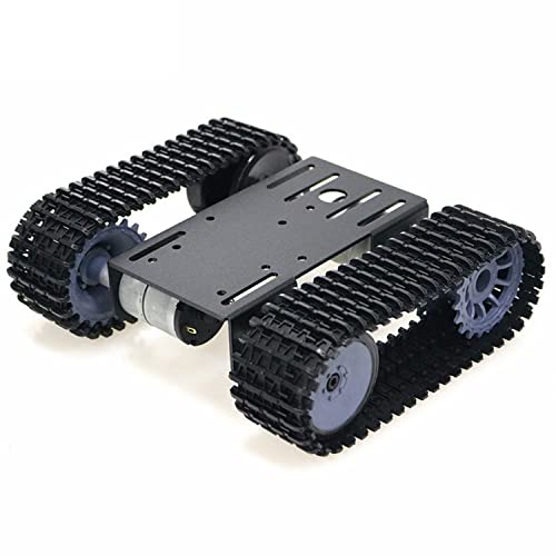 Premium Robot Tracked Car Chassis Starter Kits with 2pcs DC Motor, Caterpillar Moving Robotic Tank Platform with 2pcs Tracks for Arduino Raspberry Pie Microbit Python DIY Steam Remote Control RC Toy