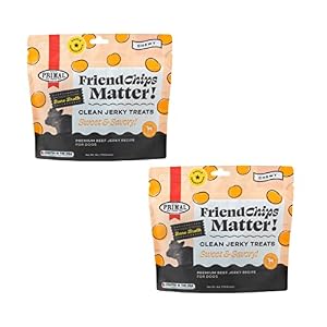 Primal Beef Jerky Dog Treats Made with Beef Bone Broth, FriendChips Matter Chewy Dog Treat, 4 oz (Pack of 2) Primal Beef Jerky Dog Treats Made with Beef Bone Broth FriendChips Matter Chewy Dog Treat 4 oz Pack of 2
