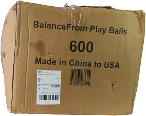 BalanceFrom 2.3-Inch Phthalate Free BPA Free Non-Toxic Crush Proof Play Balls Pit Balls- 6 Bright Colors in Reusable and Durable Storage Mesh Bag with Zipper, C. 600-Count