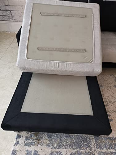 Stendmar L Shape U Shape Reversible Modern Microfiber Fabric Sectional Couch Sofa Set S150D (S150DBK-Black, 142-182" L x 110-150" D x 35" H) - Image 10