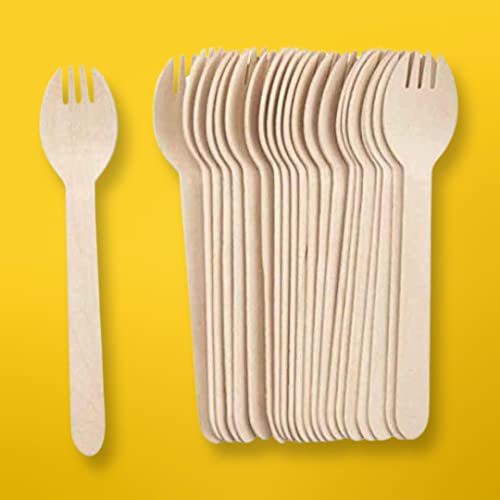 Image of VIK Sugarcane Bagasse Disposable Plates Set (60 Pieces), Square Plates 10 Inch (15), Square Plates 7 Inch (15), Bowls (15), Sporks (15), Brown Party Disposal Biodegradable