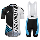Coconut Ropamo Men's Cycling Jersey Set Biking Road Bike Jersey Bib Shorts with 4D Padded Cycling Clothing Set...