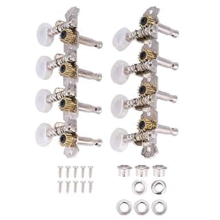 Alomejor Mandoline Tuning Pegs Mandoline Guitare Mécaniques 4L4R Blanc Boutons Ronds Tuning Pegs pour Mandoline - Les Beatles, Paul McCartney, John Lennon, RIngo Starr, George Harrison