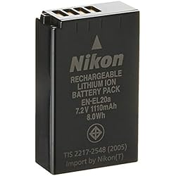 Pilas Para Camara Nikon Nikon EN-EL20a - Batería/Pila Recargable (1110 mAh, Cámara Digital, Iones de Litio) Negro