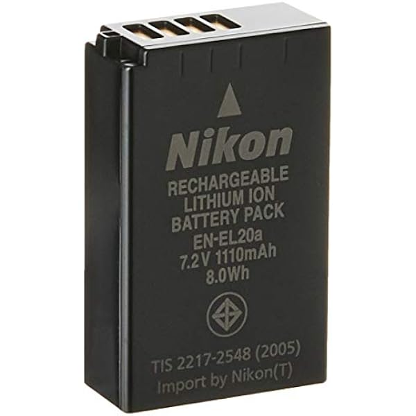 Nikon EN-EL20a - bateria/bateria (1110 mAh, aparat cyfrowy, litowo-jonowy) czarny