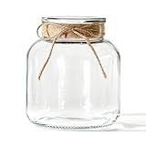 Houmury Glass Vases for Centerpieces 6 Inch Clear...