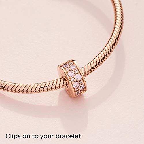 Pandora Jewelry Pink Shining Elegance Clip Cubic Zirconia Charm In Rose #TOP3