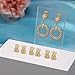 Kerryjewl 2 Pairs Adjustable Earring Backs For Droopy Ears, Heavy Earring Lifters, 18K Gold Plated Hypoallergenic Secures For Studs (Gold)